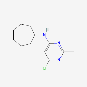 molecular formula C12H18ClN3 B1463689 6-chloro-N-cycloheptyl-2-methylpyrimidin-4-amine CAS No. 1250521-39-1
