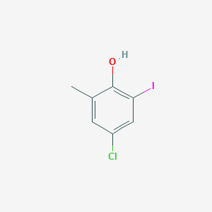molecular formula C7H6ClIO B1463694 4-Chloro-2-iodo-6-methylphenol CAS No. 1257535-34-4