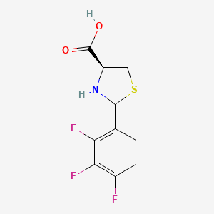 molecular formula C10H8F3NO2S B1463695 (4S)-2-(2,3,4-trifluorophenyl)-1,3-thiazolidine-4-carboxylic acid CAS No. 1265908-03-9