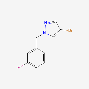 4-bromo-1-[(3-fluorophenyl)methyl]-1H-pyrazole