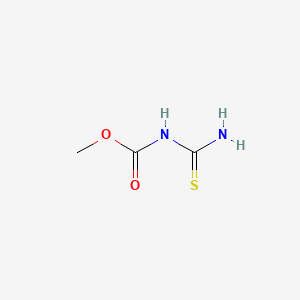 molecular formula C3H6N2O2S B14637032 Carbamic acid, N-(aminohioxomethyl)-, methyl ester CAS No. 51863-38-8
