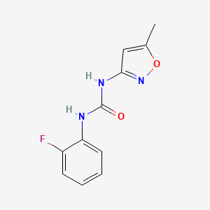molecular formula C11H10FN3O2 B14637052 N-(2-Fluorophenyl)-N'-(5-methyl-1,2-oxazol-3-yl)urea CAS No. 55808-49-6