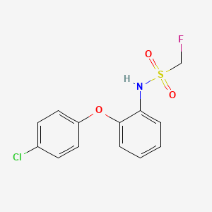 molecular formula C13H11ClFNO3S B14637059 N-[2-(4-Chlorophenoxy)phenyl]-1-fluoromethanesulfonamide CAS No. 55688-27-2
