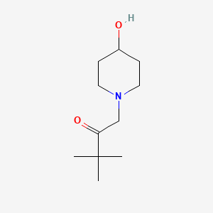 molecular formula C11H21NO2 B1463713 1-(4-Hydroxypiperidin-1-yl)-3,3-dimethylbutan-2-one CAS No. 1205920-98-4
