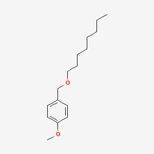 molecular formula C16H26O2 B14637142 Benzene, 1-methoxy-4-[(octyloxy)methyl]- CAS No. 54384-75-7