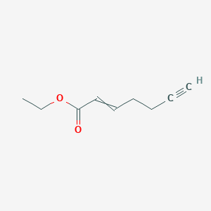 molecular formula C9H12O2 B14637156 Ethyl hept-2-en-6-ynoate CAS No. 53282-88-5
