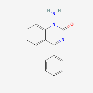 molecular formula C14H11N3O B14637192 2(1H)-Quinazolinone, 1-amino-4-phenyl- CAS No. 55271-19-7