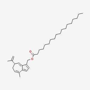 molecular formula C33H52O2 B14637207 Octadecanoic acid, (6,7-dihydro-4-methyl-7-(1-methylethenyl)-1-azulenyl)methyl ester CAS No. 52898-98-3