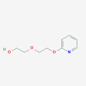 molecular formula C9H13NO3 B14637219 Ethanol, 2-[2-(2-pyridinyloxy)ethoxy]- CAS No. 56446-62-9