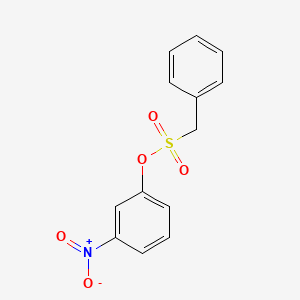 molecular formula C13H11NO5S B14637234 3-Nitrophenyl phenylmethanesulfonate CAS No. 56620-17-8