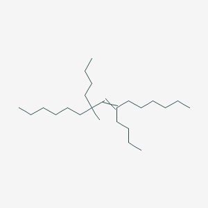 molecular formula C24H48 B14637284 7,9-Dibutyl-9-methylpentadec-7-ene CAS No. 55676-74-9