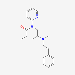 molecular formula C20H27N3O B14637307 N-(2-(Methyl(2-phenylethyl)amino)propyl)-N-2-pyridinylpropanamide CAS No. 54153-11-6