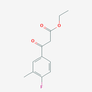 molecular formula C12H13FO3 B1463736 Ethyl 3-(4-fluoro-3-methylphenyl)-3-oxopropanoate CAS No. 72835-85-9