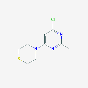 molecular formula C9H12ClN3S B1463741 4-(6-Chloro-2-methylpyrimidin-4-yl)thiomorpholine CAS No. 1247739-96-3
