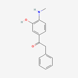 molecular formula C15H15NO2 B14637481 Ethanone, 1-(3-hydroxy-4-(methylamino)phenyl)-2-phenyl- CAS No. 54943-18-9