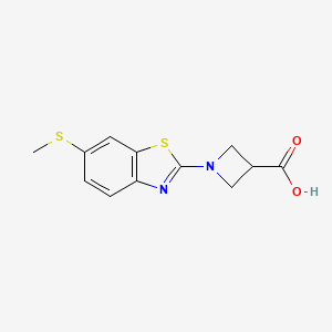 1-[6-(Methylthio)-1,3-benzothiazol-2-yl]azetidine-3-carboxylic acid