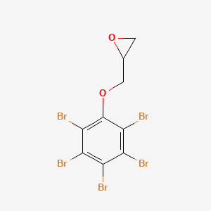 molecular formula C9H5Br5O2 B14637555 Oxirane, [(pentabromophenoxy)methyl]- CAS No. 54335-30-7