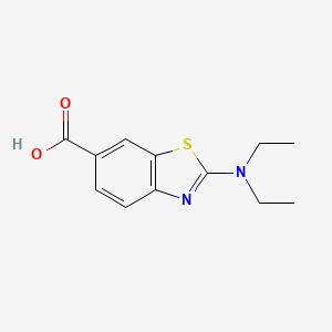 molecular formula C12H14N2O2S B1463759 2-(二乙氨基)苯并[d]噻唑-6-甲酸 CAS No. 1282910-03-5
