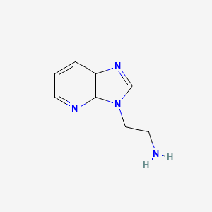 molecular formula C9H12N4 B1463760 2-(2-methyl-3H-imidazo[4,5-b]pyridin-3-yl)ethan-1-amine CAS No. 1284713-77-4