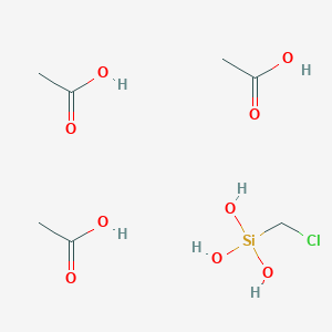 molecular formula C7H17ClO9Si B14637611 Acetic acid;chloromethyl(trihydroxy)silane CAS No. 51783-25-6