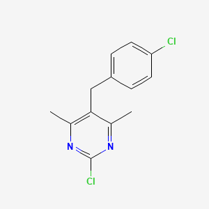 B1463766 2-Chloro-5-[(4-chlorophenyl)methyl]-4,6-dimethylpyrimidine CAS No. 1311314-90-5