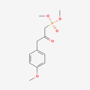 molecular formula C12H17O5P B14637681 Phosphonic acid, [3-(4-methoxyphenyl)-2-oxopropyl]-, dimethyl ester CAS No. 52344-42-0