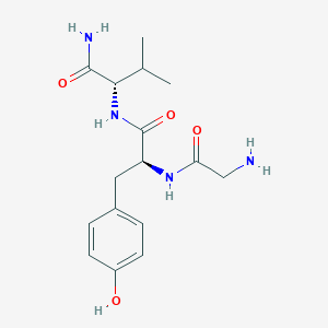molecular formula C16H24N4O4 B14637725 Glycyl-L-tyrosyl-L-valinamide CAS No. 54604-43-2