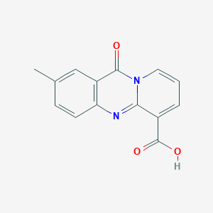 molecular formula C14H10N2O3 B1463774 2-甲基-11-氧代-11H-吡啶并[2,1-b]喹唑啉-6-羧酸 CAS No. 1111000-64-6