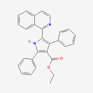 molecular formula C28H22N2O2 B14637742 ethyl 5-isoquinolin-1-yl-2,4-diphenyl-1H-pyrrole-3-carboxylate CAS No. 53778-22-6