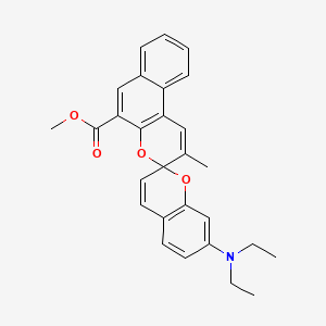 molecular formula C28H27NO4 B14637756 Methyl 7-(diethylamino)-2'-methylspiro(2H-1-benzopyran-2,3'-(3H)naphtho(2,1-b)pyran)-5'-carboxylate CAS No. 51988-29-5