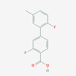 molecular formula C14H10F2O2 B1463776 2-Fluoro-4-(2-fluoro-5-methylphenyl)benzoic acid CAS No. 1183946-15-7