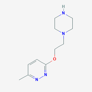 molecular formula C11H18N4O B1463777 3-Methyl-6-(2-piperazin-1-ylethoxy)pyridazine CAS No. 1286713-87-8
