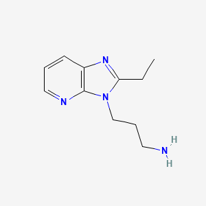 3-(2-ethyl-3H-imidazo[4,5-b]pyridin-3-yl)propan-1-amine