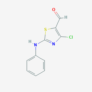 molecular formula C10H7ClN2OS B146378 4-Chloro-2-(phenylamino)thiazole-5-carbaldehyde CAS No. 126193-27-9