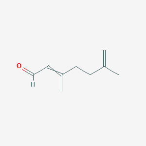 molecular formula C9H14O B14637801 3,6-Dimethylhepta-2,6-dienal CAS No. 56522-82-8