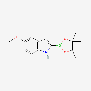 molecular formula C15H20BNO3 B1463781 5-Methoxy-2-(4,4,5,5-tetramethyl-1,3,2-dioxaborolan-2-YL)-1H-indole CAS No. 683229-62-1