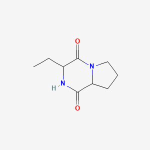 molecular formula C9H14N2O2 B1463785 3-Ethylhexahydropyrrolo[1,2-a]pyrazine-1,4-dione CAS No. 1512702-63-4