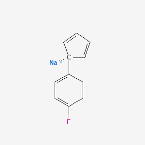 molecular formula C11H8FNa B14637932 sodium;1-cyclopenta-2,4-dien-1-yl-4-fluorobenzene CAS No. 53300-15-5