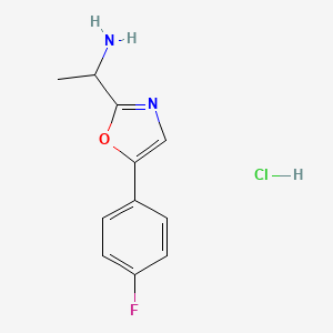 1-[5-(4-fluorophenyl)-1,3-oxazol-2-yl]ethan-1-amine hydrochloride