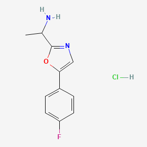 1-(5-(4-Fluorophenyl)oxazol-2-yl)ethanamine hydrochloride