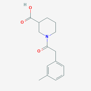 molecular formula C15H19NO3 B1463800 1-[(3-Methylphenyl)acetyl]piperidine-3-carboxylic acid CAS No. 1211431-26-3