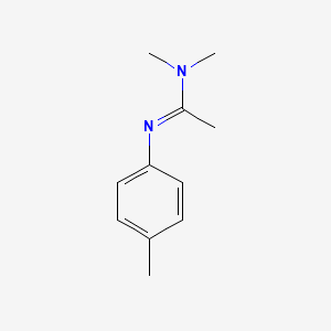 molecular formula C11H16N2 B14638019 N'-(4-methyl-phenyl)-N,N-dimethyl-acetamidine CAS No. 54796-29-1
