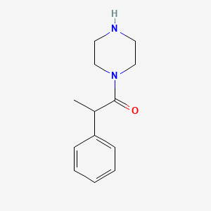 molecular formula C13H18N2O B1463806 2-Phenyl-1-(piperazin-1-yl)propan-1-one CAS No. 1211459-74-3
