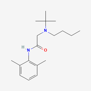 molecular formula C18H30N2O B14638063 N~2~-Butyl-N~2~-tert-butyl-N-(2,6-dimethylphenyl)glycinamide CAS No. 55077-39-9