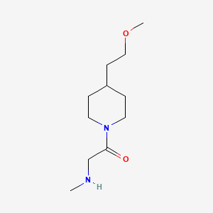 molecular formula C11H22N2O2 B1463814 1-(4-(2-methoxyethyl)piperidin-1-yl)-2-(methylamino)ethan-1-one CAS No. 1340785-30-9
