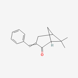 molecular formula C16H18O B14638146 Bicyclo[3.1.1]heptan-2-one, 6,6-dimethyl-3-(phenylmethylene)- CAS No. 52528-32-2