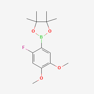 molecular formula C14H20BFO4 B1463815 2-(2-Fluoro-4,5-dimethoxyphenyl)-4,4,5,5-tetramethyl-1,3,2-dioxaborolane CAS No. 1150271-76-3