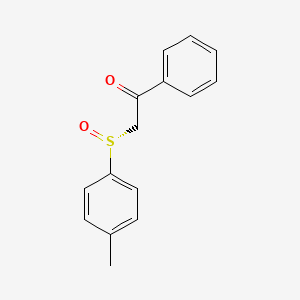 molecular formula C15H14O2S B14638172 Ethanone, 2-[(R)-(4-methylphenyl)sulfinyl]-1-phenyl- CAS No. 52154-24-2