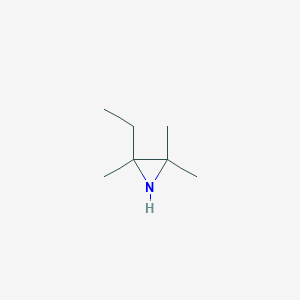molecular formula C7H15N B14638255 Aziridine, 2-ethyl-2,3,3-trimethyl- CAS No. 52686-86-9