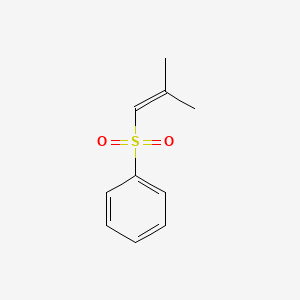 molecular formula C10H12O2S B14638312 (2-Methylprop-1-ene-1-sulfonyl)benzene CAS No. 54897-35-7